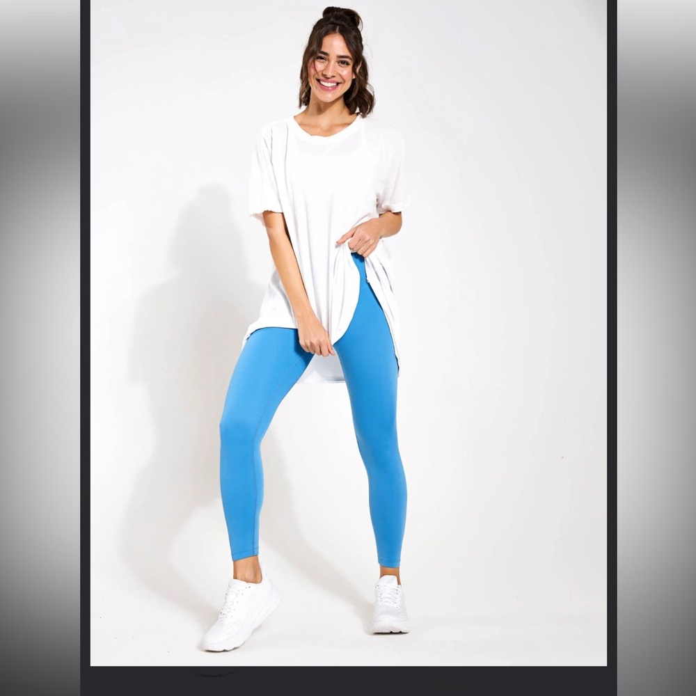 Free people movement leg day tee in white